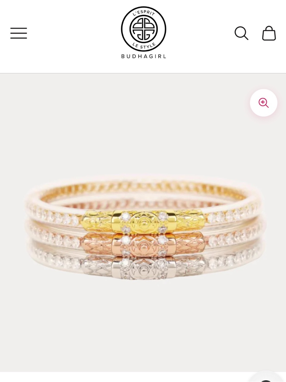 Three Queens All Weather Bangles - Clear Crystal